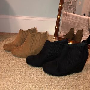 Pair of Wedge Booties